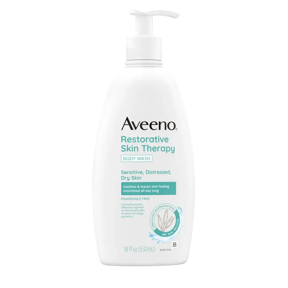 Aveeno Restorative Skin Therapy Sulfate-Free Body Wash, frente
