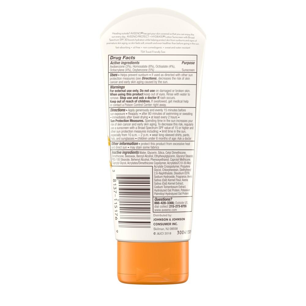 AVEENO PROTECT + HYDRATE® Lotion Sunscreen with Broad Spectrum SPF 30