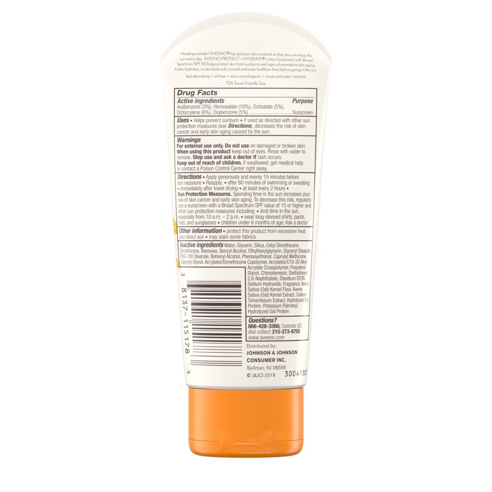 AVEENO PROTECT + HYDRATE® Lotion Sunscreen with Broad Spectrum SPF 50 For Face