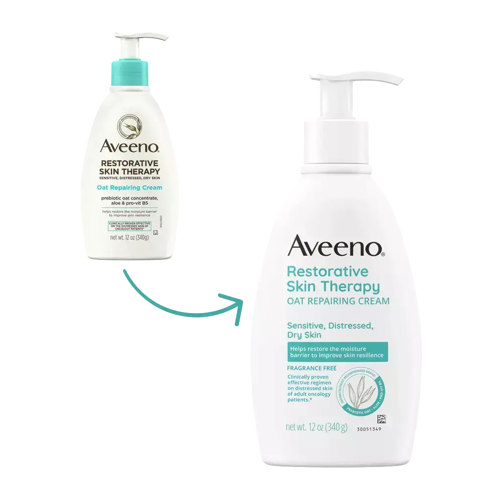 Aveeno Restorative Skin Therapy Oat Repairing Cream, transición