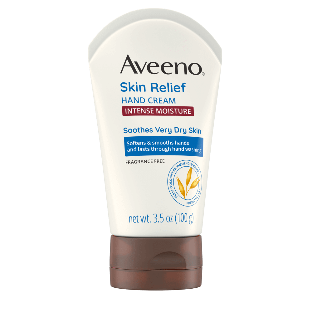 Frente de Aveeno Skin Relief Intense Moisture Hand Cream with Prebiotic Oat