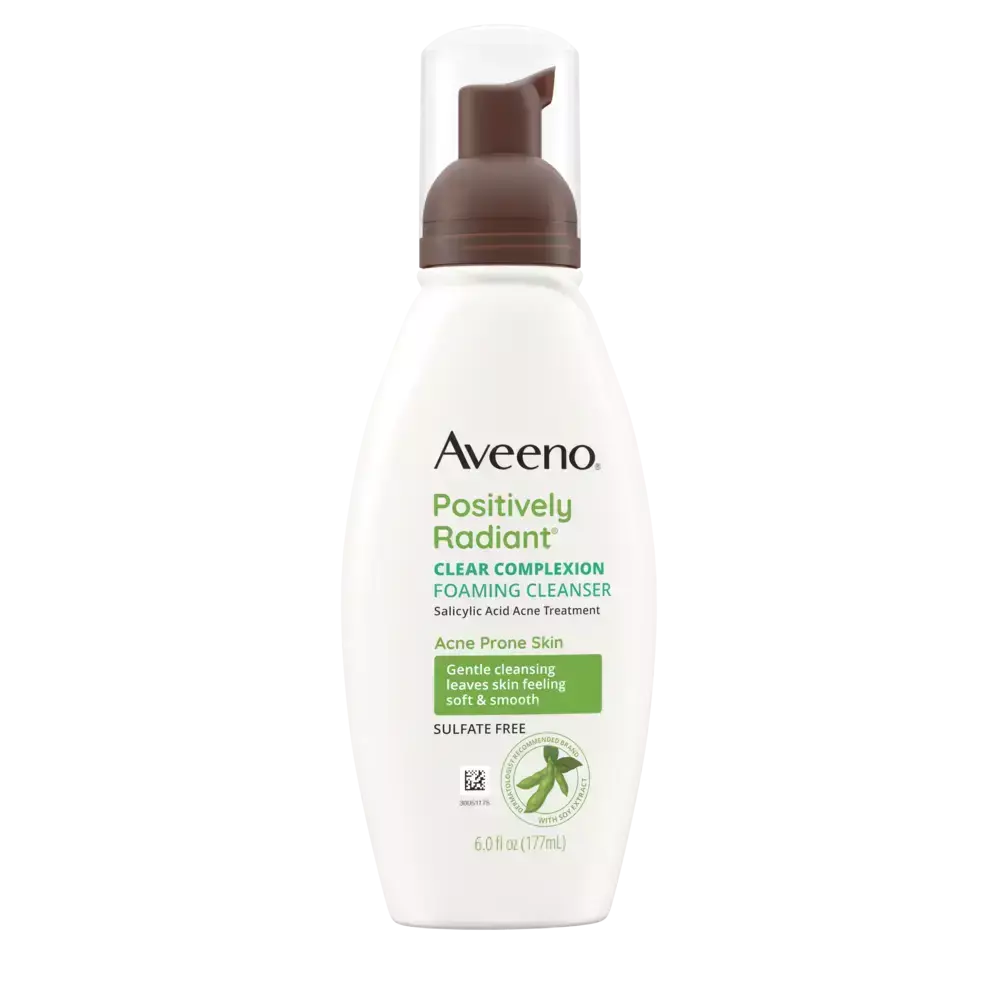Aveeno Clear Complexion Foaming Facial Cleanser Oil-Free, frente