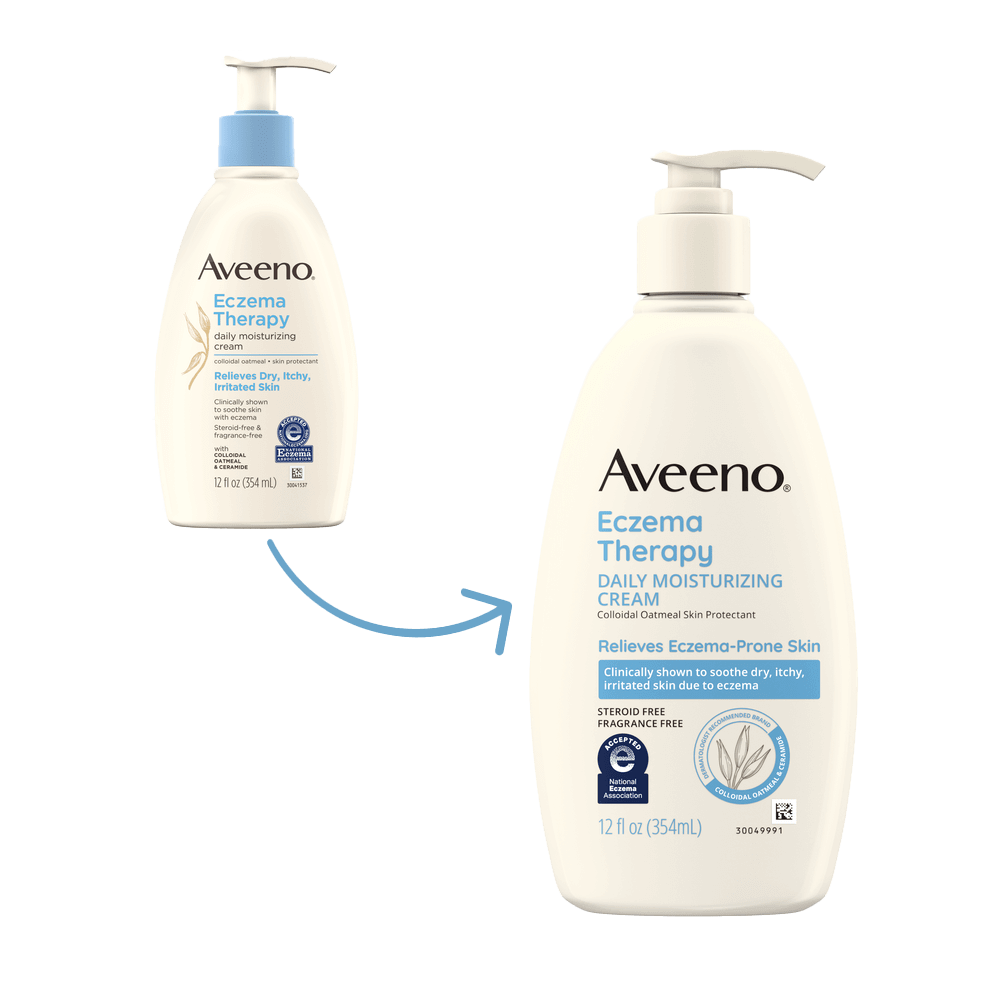 Transición de Aveeno Eczema Therapy Soothing Cream, Steroid-Free