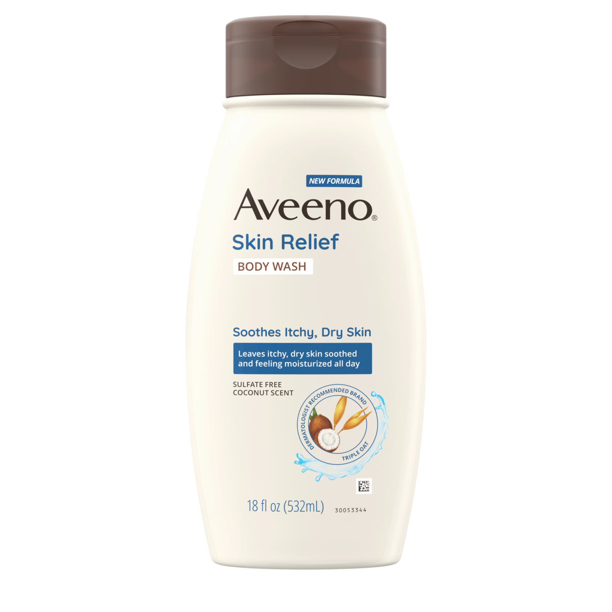 Frente de Aveeno Skin Relief Oat Body Wash with Coconut Scent