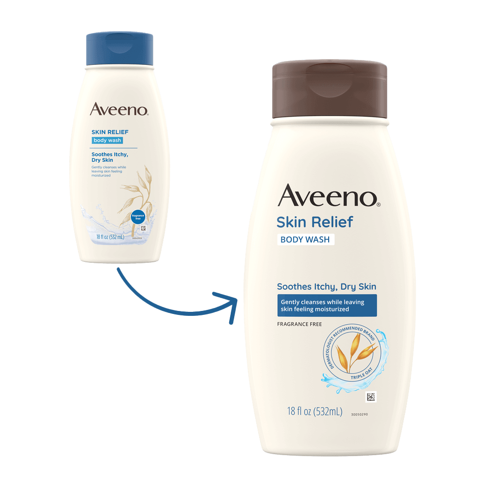 Transición de Aveeno Skin Relief Unscented Body Wash for Sensitive Skin