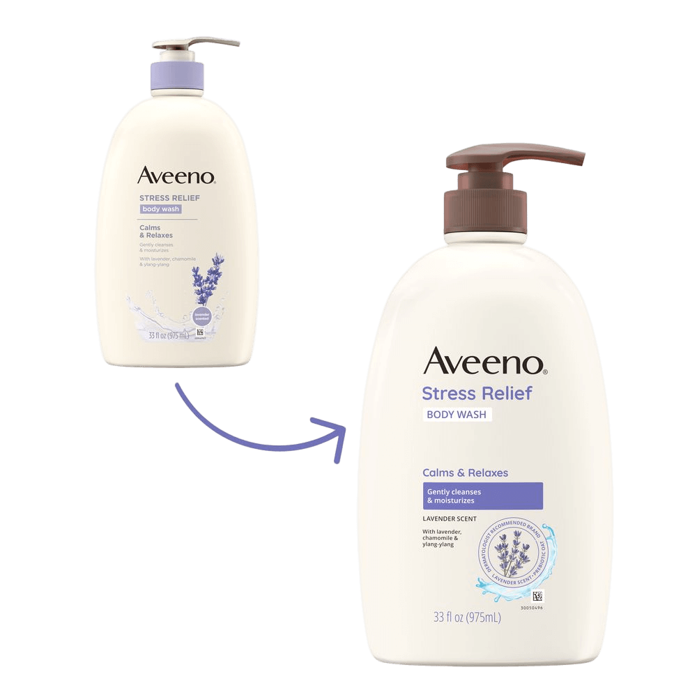 Transición de Aveeno Stress Relief Body Wash, Oat Lavender & Chamomile