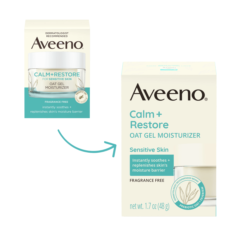 Transición de Aveeno Calm + Restore Oat Gel Moisturizer, Sensitive Skin
