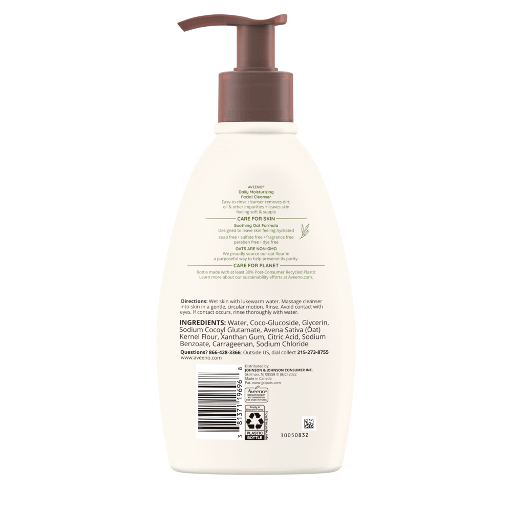 Reverso de Aveeno Daily Moisturizing Facial Cleanser, Soothing Oat