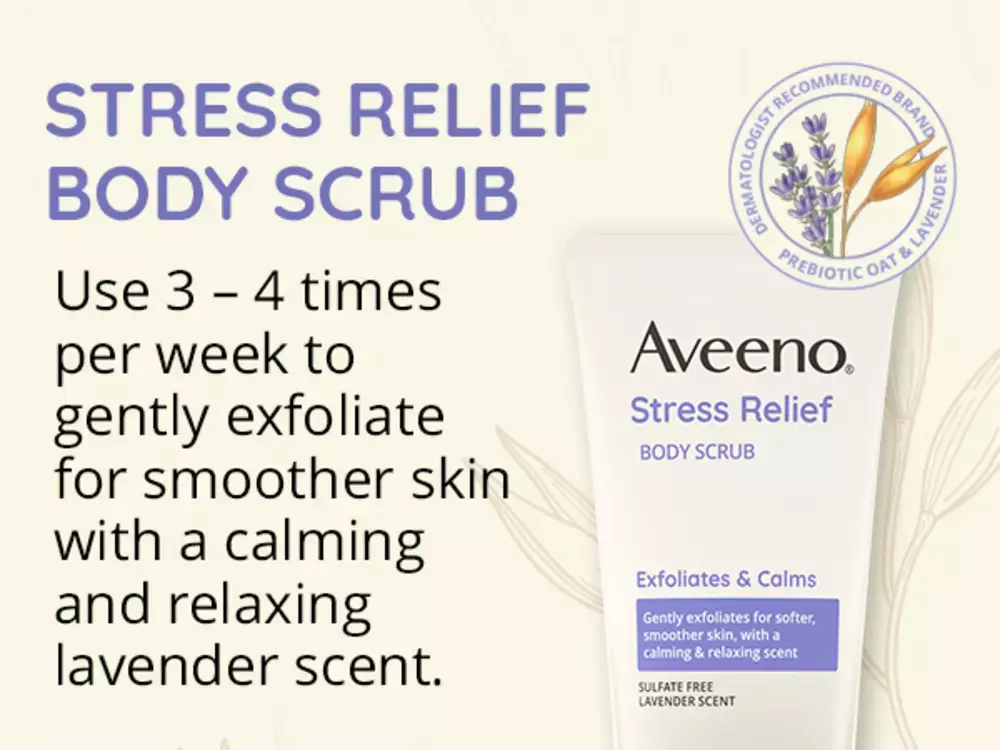 Carrusel 1 de Aveeno Stress Relief Exfoliating Body Scrub, Lavender