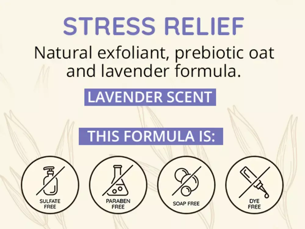 Aveeno Stress Relief Exfoliating Body Scrub, Lavender Carousel 2