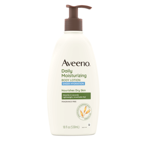 Frente de Aveeno Sheer Hydration Daily Moisturizing Dry Skin Lotion