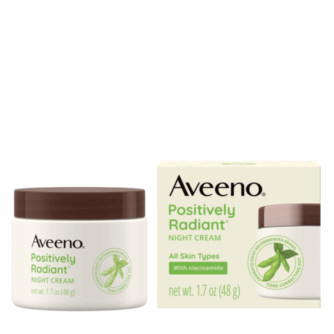 Frente de Aveeno Positively Radiant Moisturizing Night Face Cream