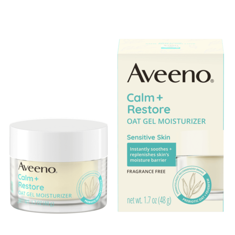 Frente de Aveeno Calm + Restore Oat Gel Moisturizer, Sensitive Skin