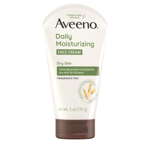 Frente de Aveeno Daily Moisturizing Face Cream for Dry Skin Oat