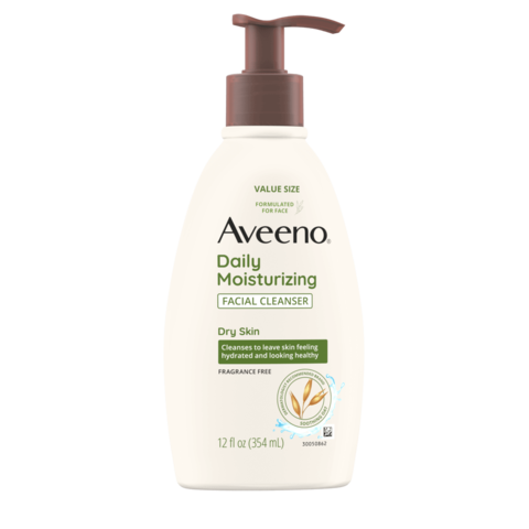 Frente de Aveeno Daily Moisturizing Facial Cleanser, Soothing Oat